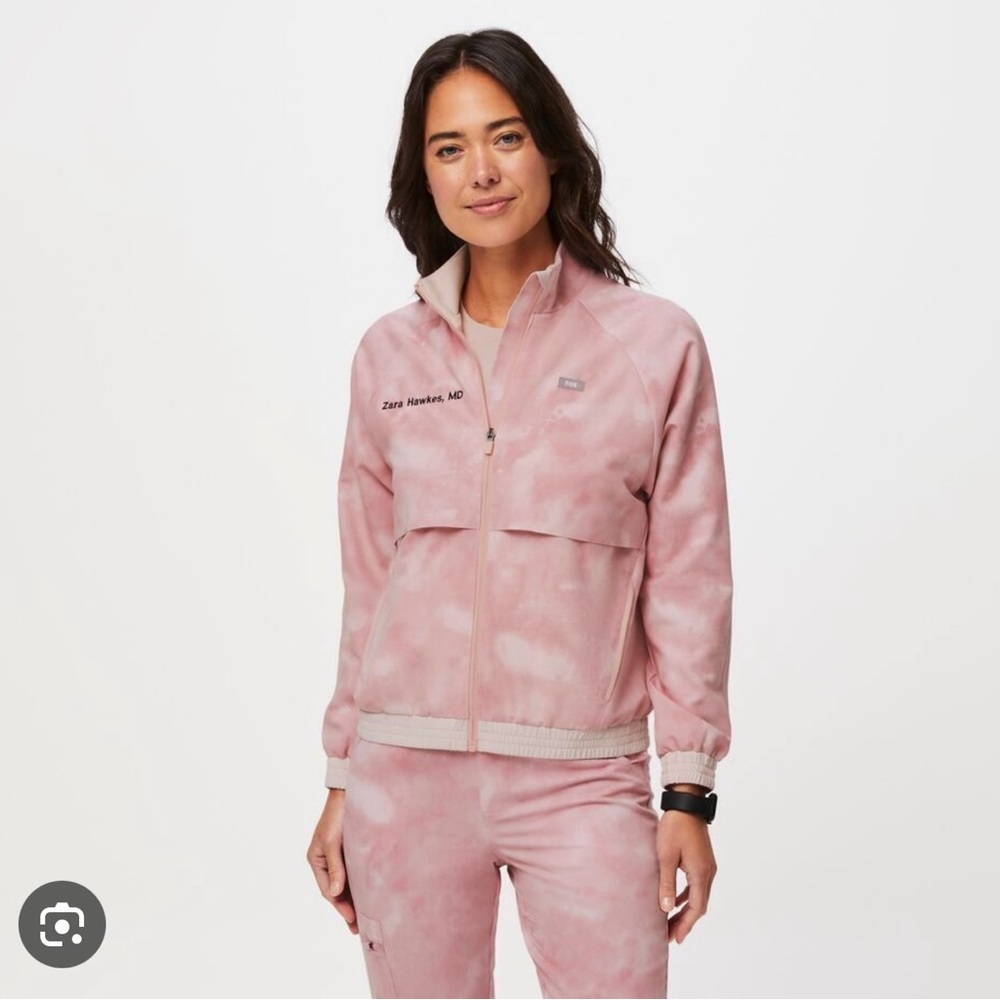 Figs xxs Sydney marbled rose jacket